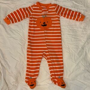 Fleece Pumpkin Footie PJs for Baby